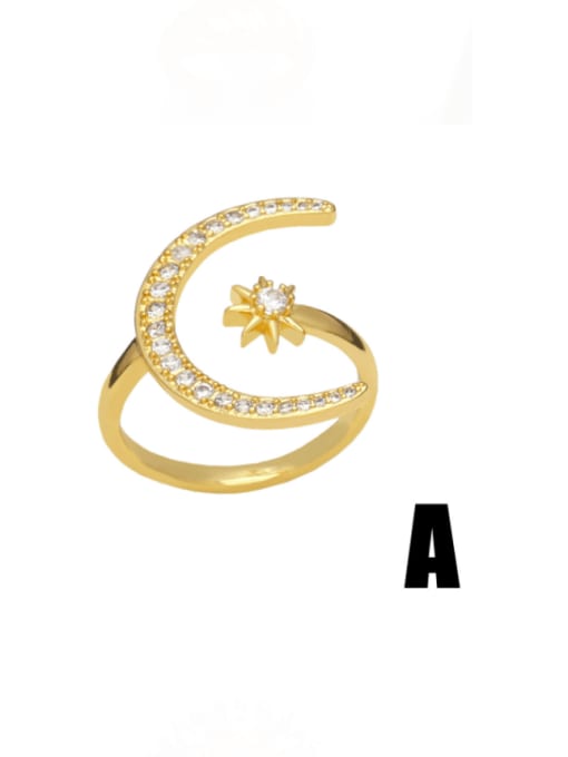 CC Brass Cubic Zirconia Star Vintage Band Ring 1