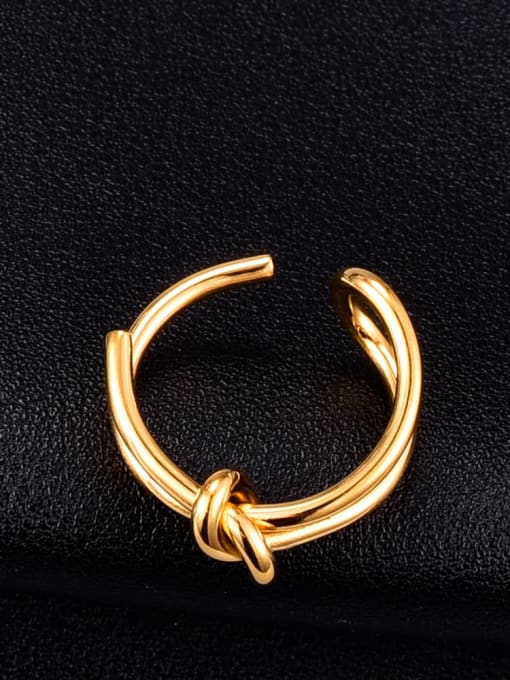 A TEEM Titanium Knot Minimalist Band Ring 0