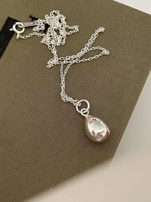 Boomer Cat 925 Sterling Silver Water Drop Classic Necklace 0