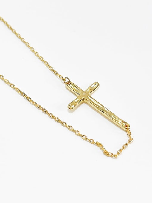 Boomer Cat 925 Sterling Silver Cross Minimalist Necklace 1