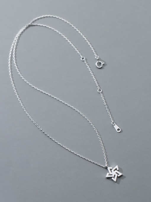 Rosh 925 Sterling Silver Snowflake Minimalist Necklace 3
