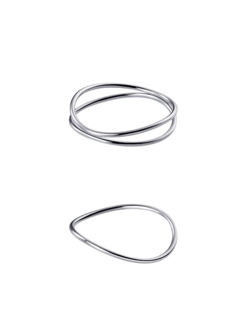 Rosh 925 Sterling Silver Round Minimalist Stackable Ring 4