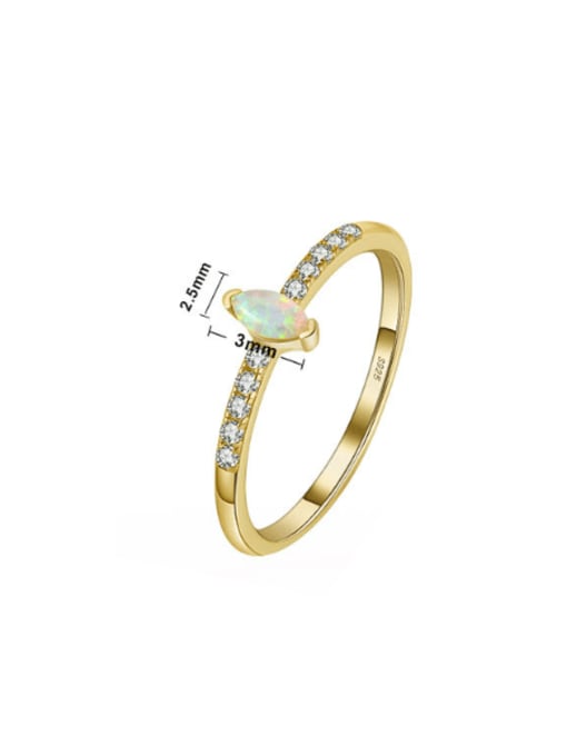 RINNTIN 925 Sterling Silver Cubic Zirconia Geometric Dainty Band Ring 2