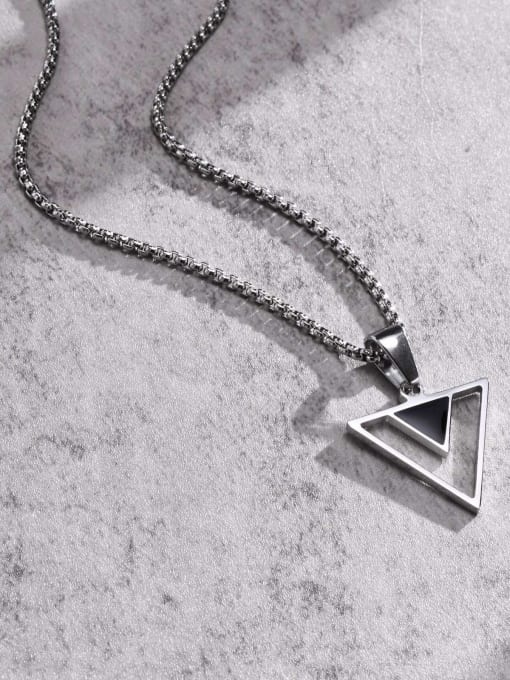 CONG Stainless steel Triangle Hip Hop Necklace 0