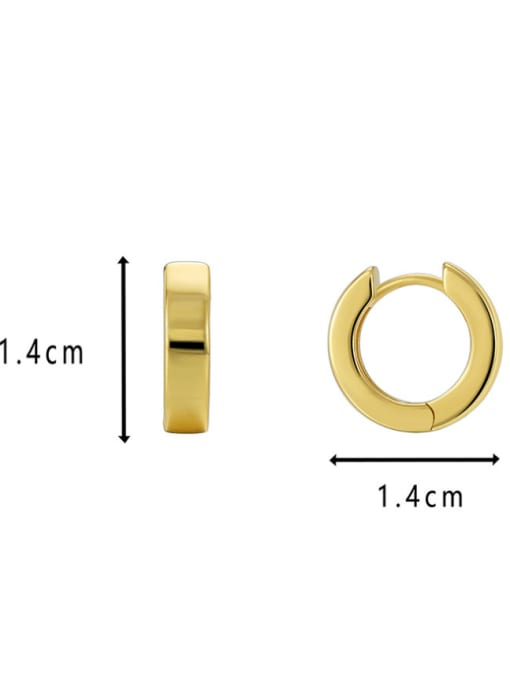 CHARME Brass Smooth Geometric Minimalist Earring 1