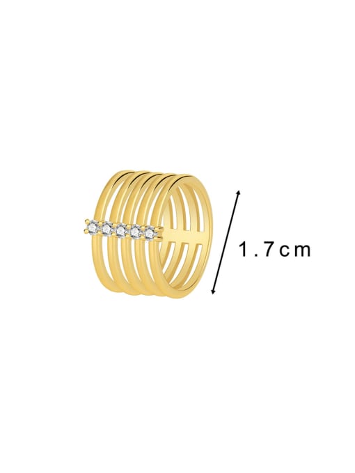 CHARME Brass Geometric Minimalist Stackable Ring 1