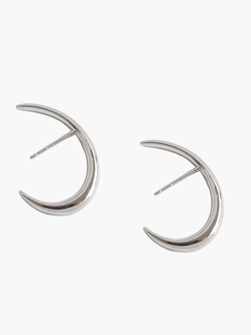 DAKA 925 Sterling Silver Irregular Minimalist Stud Earring 3