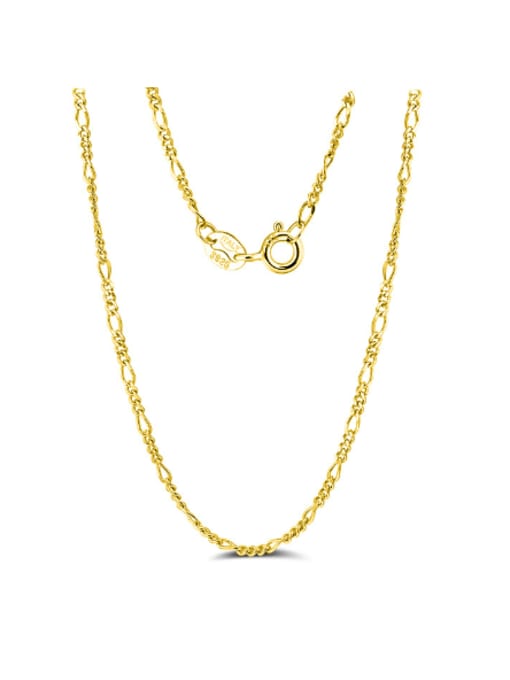 gold Length 40cm, Weight  1.64g 925 Sterling Silver Irregular Minimalist Chain