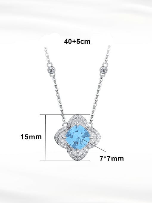 RINNTIN 925 Sterling Silver Cubic Zirconia Flower Dainty Necklace 3