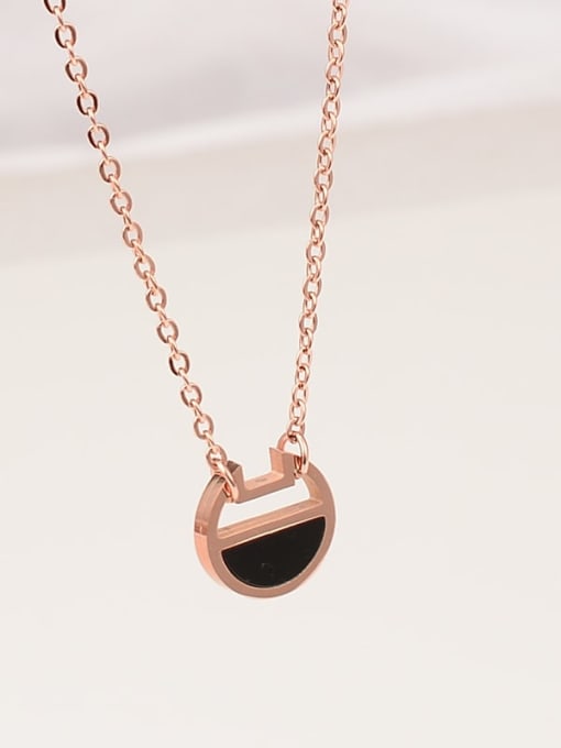 A TEEM Titanium Acrylic Locket Minimalist Necklace 0