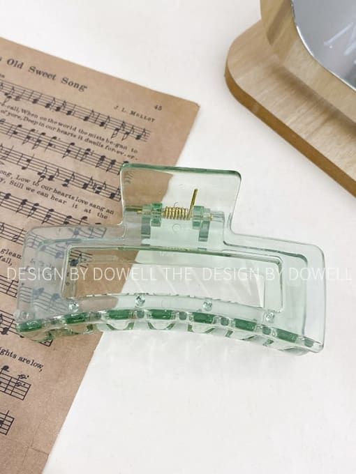 Square transparent tea Alloy Resin Trend Geometric Multi Color Jaw Hair Claw