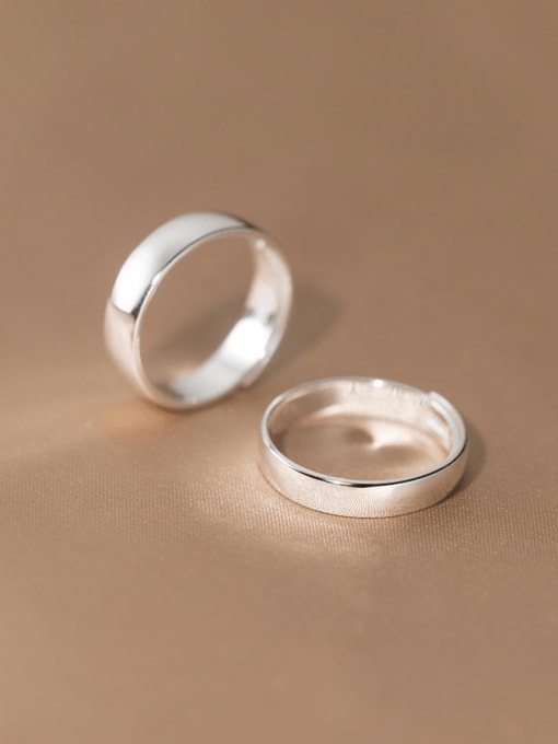 Rosh 999 Fine Silver Geometric Minimalist Band Ring 0