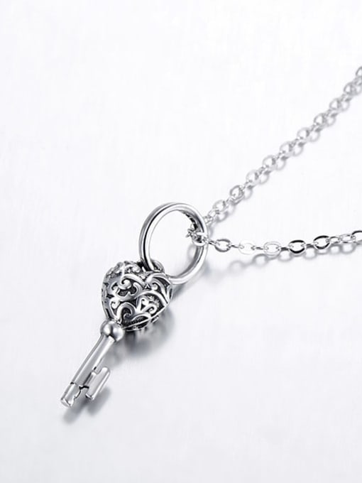 MODN 925 Sterling Silver Key Vintage Pendant Necklace 2