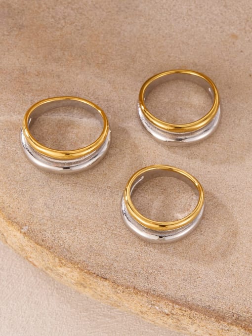 Open Sky Stainless steel Geometric Minimalist Stackable Ring 0