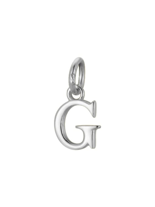 G 925 Sterling Silver Minimalist Letter  Pendant