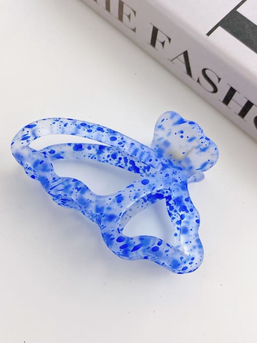 Royal Blue 8cm Alloy Acrylic Trend Geometric  Jaw Hair Claw