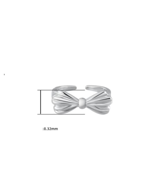 XBOX 925 Sterling Silver Bowknot Minimalist Band Ring 2