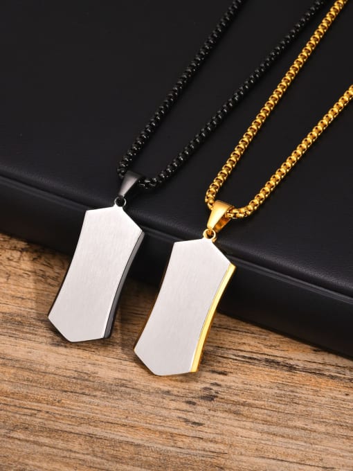 CONG Stainless steel Geometric Hip Hop Necklace 0