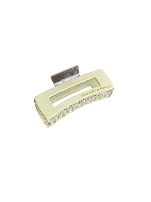 cream-colored Cellulose Acetate Minimalist Geometric Alloy Jaw Hair Claw