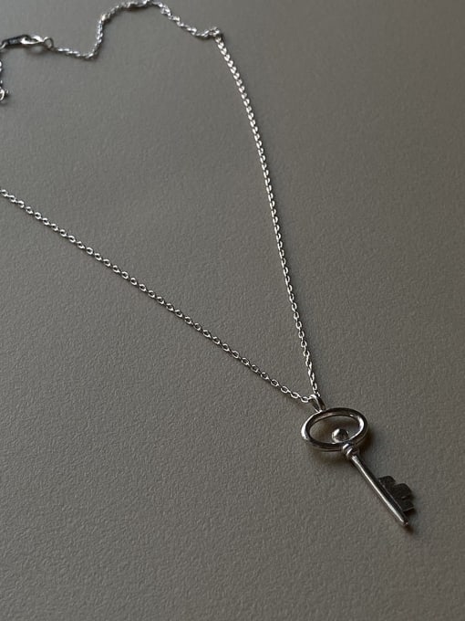 Boomer Cat 925 Sterling Silver Key Minimalist Necklace 1
