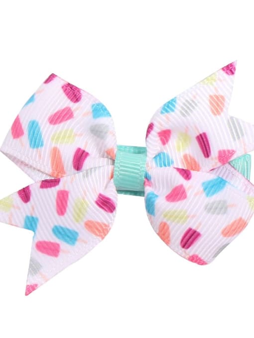 10 cone windmill Butterfly Alloy Fabric Cute Bowknot  Multi Color Hair Barrette