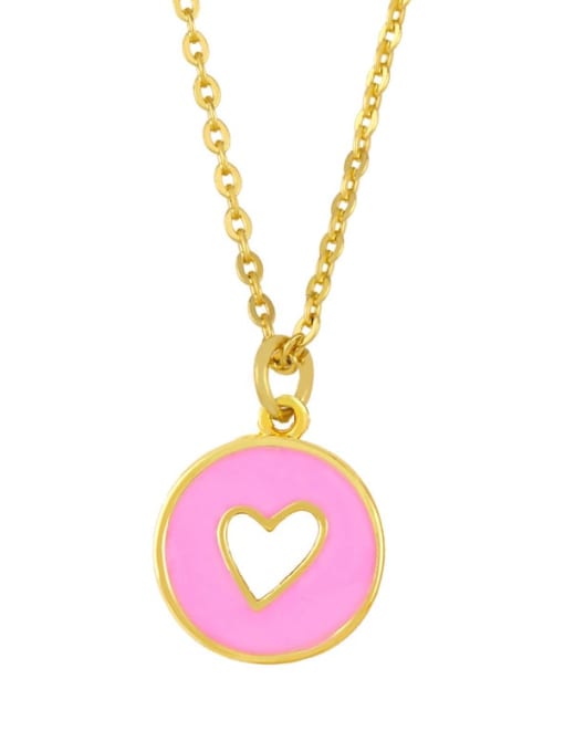 CC Brass Enamel Heart Minimalist Necklace 1