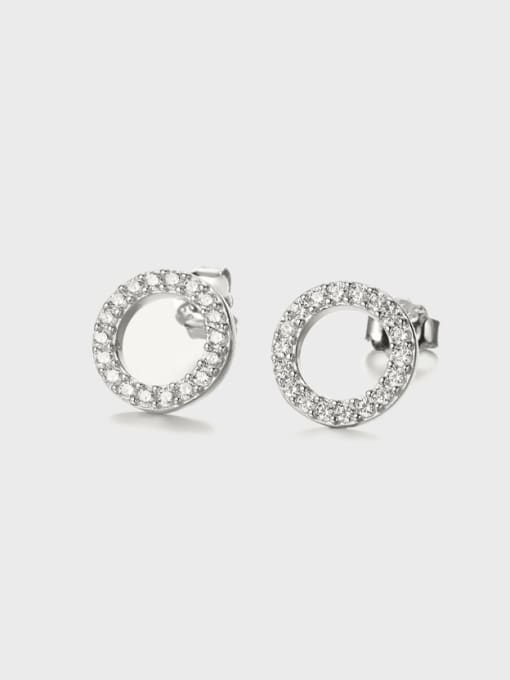 earring 7.8mmm 925 Sterling Silver Cubic Zirconia Minimalist Geometric  Earring Bracelet and Necklace Set