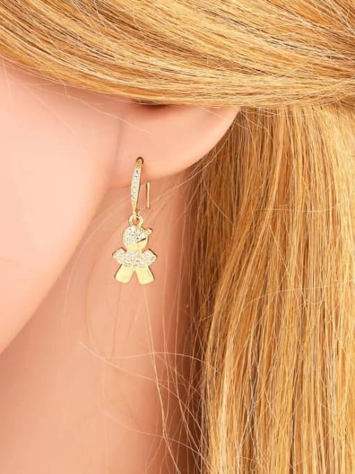 CC Brass Cubic Zirconia Icon Trend Huggie Earring 1
