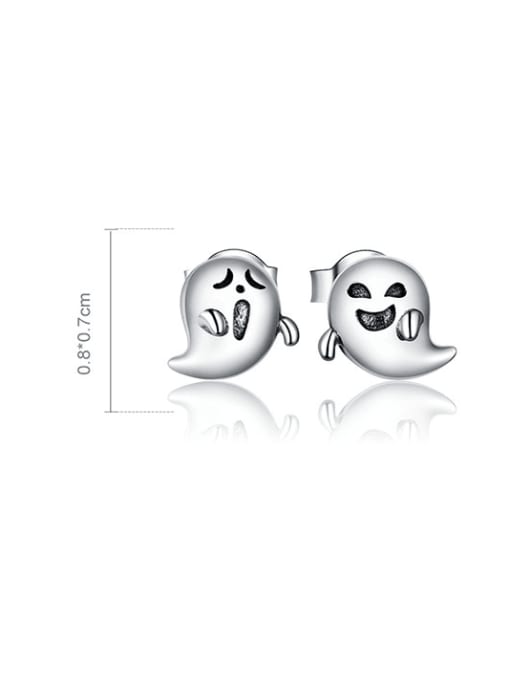 Jare 925 Sterling Silver Icon Cute Stud Earring 2