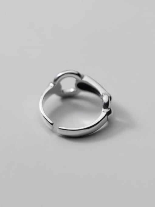 Rosh 925 Sterling Silver Geometric Vintage Band Ring 4