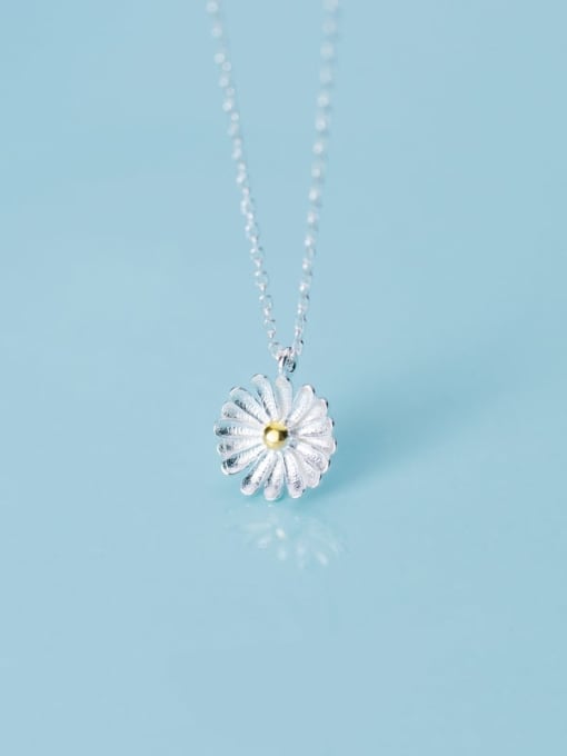 Rosh 925 Sterling Silver Flower Minimalist Necklace 2