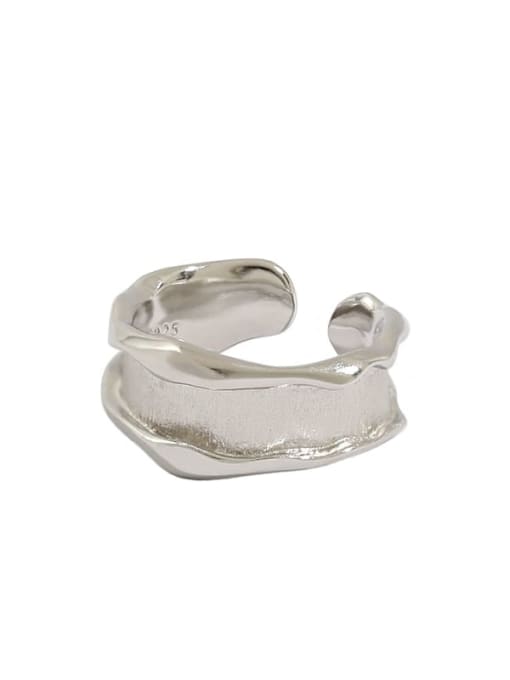 DAKA 925 Sterling Silver Irregular Vintage Band Ring 4