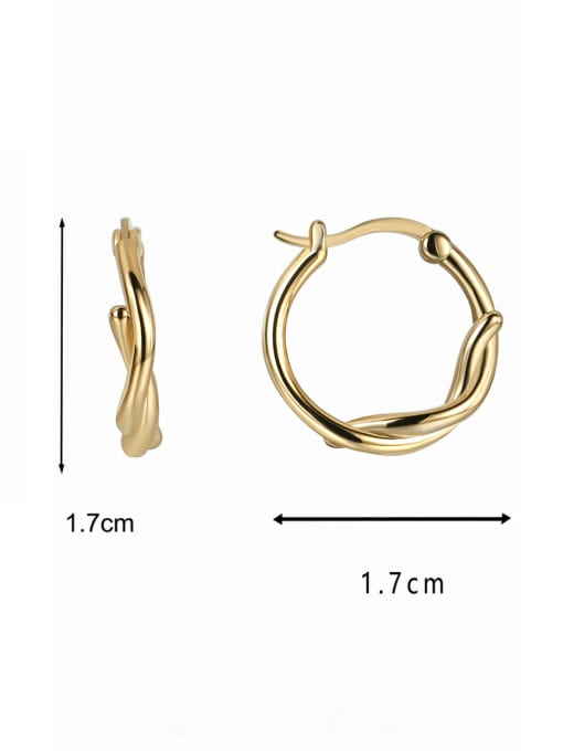 CHARME Brass Geometric Minimalist Hoop Earring 1