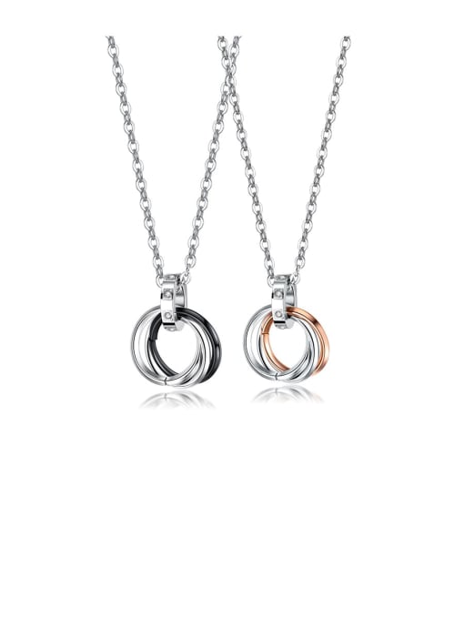 Open Sky Titanium Round Minimalist Necklaces 0