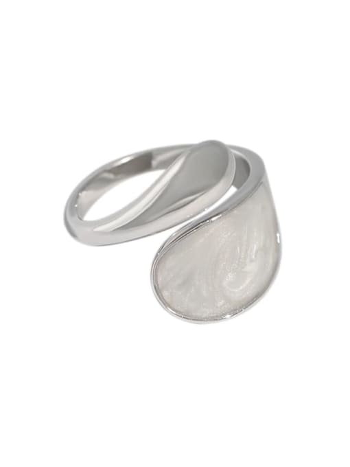 DAKA 925 Sterling Silver  Enamel Geometric Artisan Band Ring 4