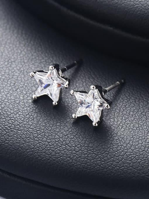 XP Alloy Cubic Zirconia Star Dainty Stud Earring 1