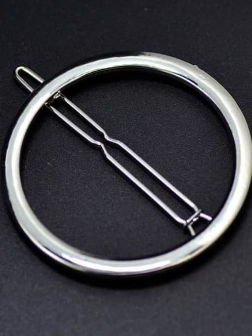 Round Silver H23 Alloy Minimalist Geometric Hair Pin