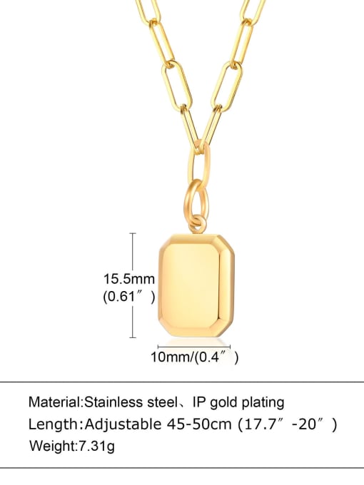 CONG Titanium Steel Geometric Minimalist Necklace 3
