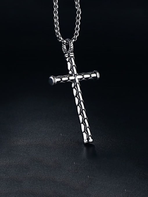 CONG Stainless Steel Cross Minimalist Regligious Necklace 3