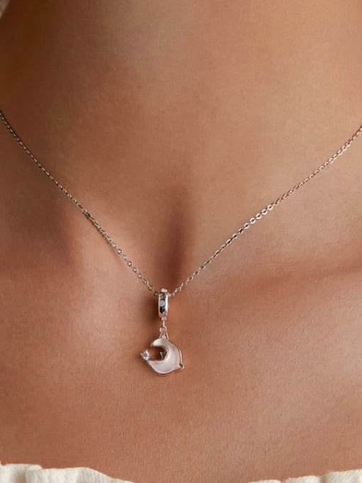 Jare 925 Sterling Silver Dolphin Cute Necklace 1