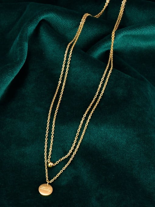 A TEEM Titanium Round Minimalist Multi Strand Necklace 4