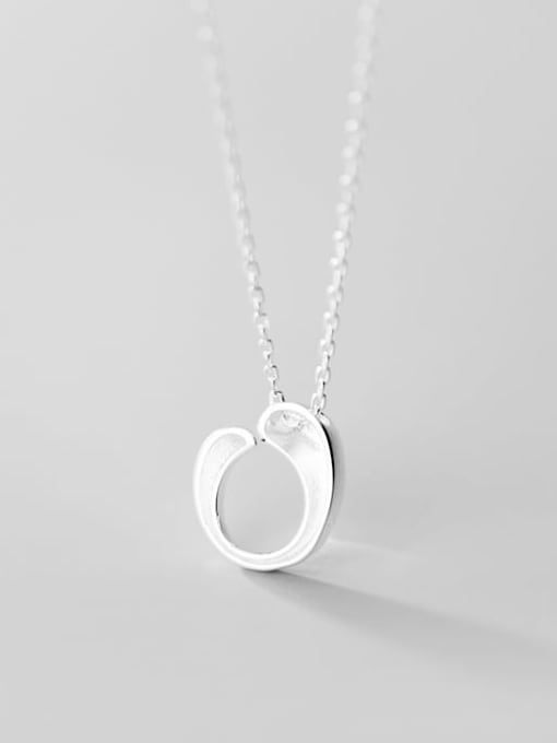 Rosh 925 Sterling Silver With Platinum Plated Minimalist Irregular Necklaces 2