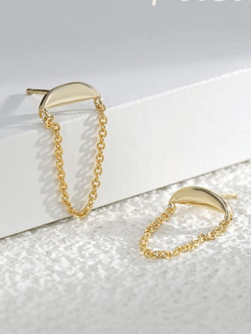 CHARME Brass Geometric Minimalist Threader Earring