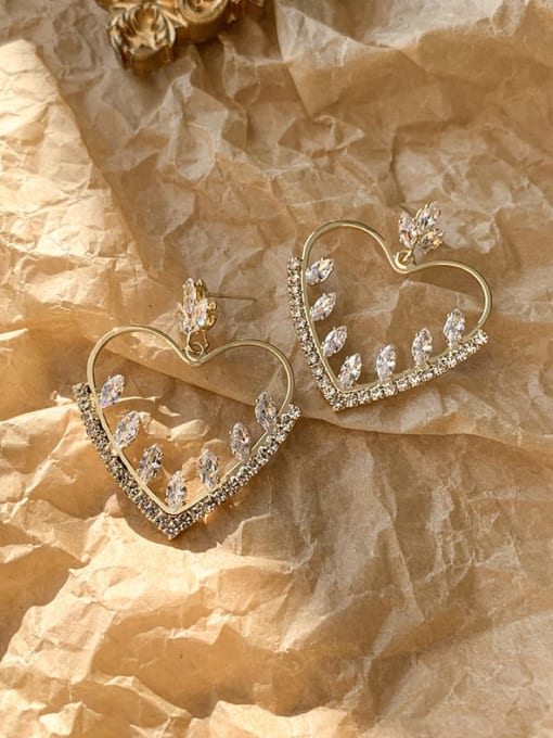 Main plan section Alloy With Imitation Gold Plated Fashion Heart Drop Earrings