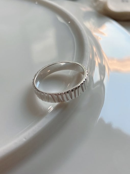 J-1201 925 Sterling Silver Smooth Free Size Ring