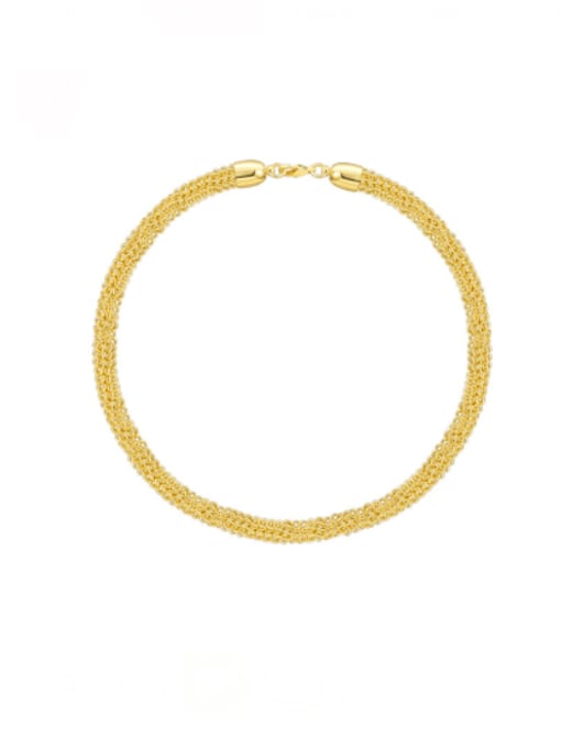 Gold simple collar Brass Geometric Minimalist Necklace
