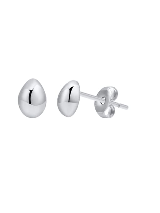 Steel color Stainless steel Geometric Minimalist Stud Earring