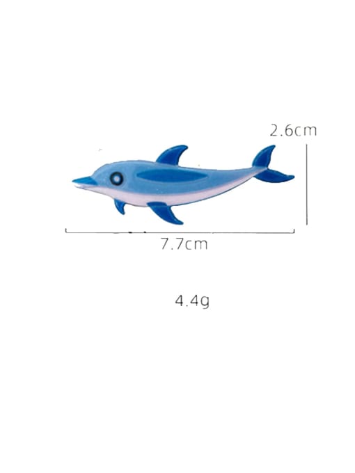 Little dolphin Cellulose Acetate Alloy Cute Dolphin  Hair Pin