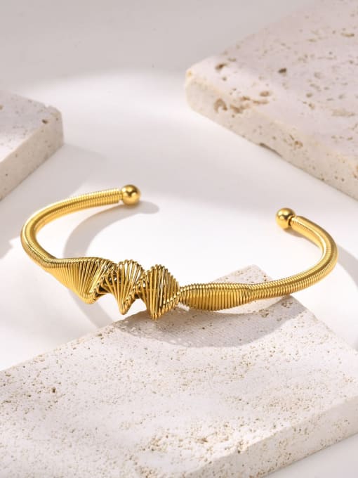 LI MUMU Stainless steel Irregular Hip Hop Cuff Bangle 1