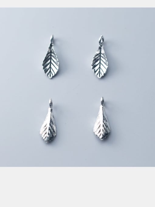 FAN 925 Sterling Silver With Vintage Leaf Pendant Diy Accessories 2